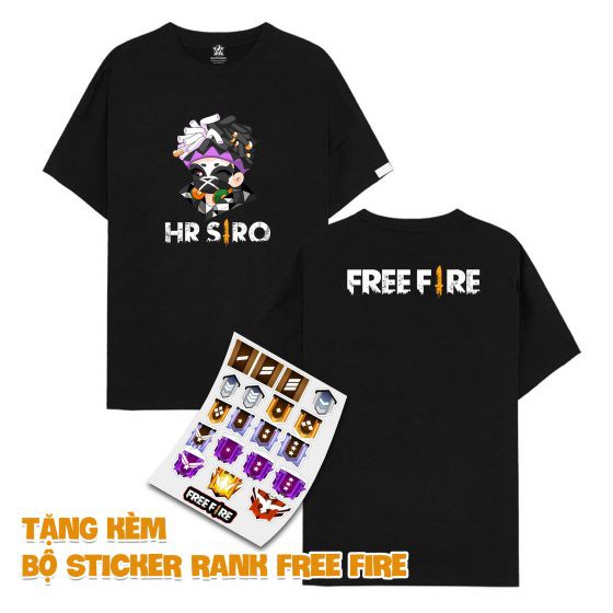 Áo Free Fire HR Siro ( tặng kèm Sticker Rank Free Fire)