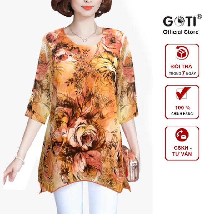 – Áo Trung Niên Dáng Rộng Tay Lỡ Vải Voan 2 Lớp Cao Cấp Tặng Mẹ U50 U60 3A14 3A08