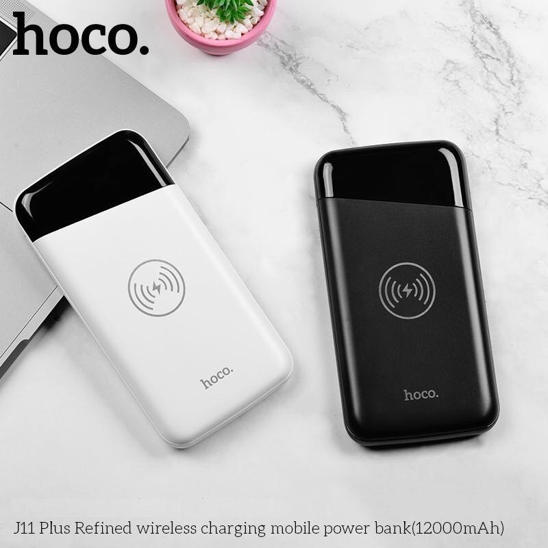 Pin sạc dự phòng không dây Hoco J11 Plus 12000mAh 2 cổng sạc Input / Output max 3A - Hàng chính hãng