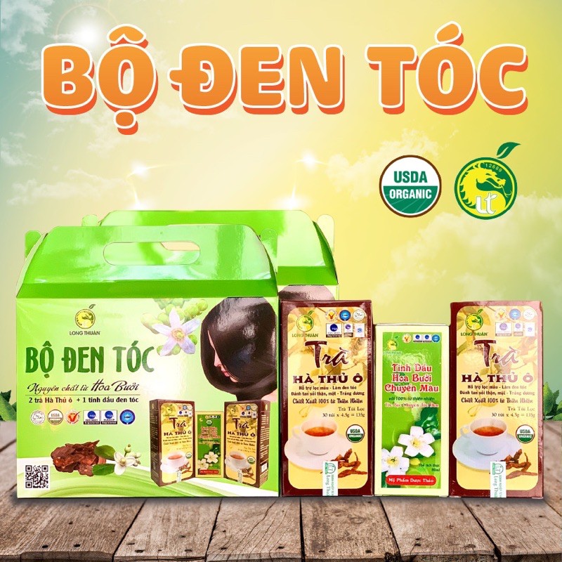 Bộ Đen Tóc LONG THUẬN giúp chuyển tóc bạc thành tóc đen,hoàn toàn từ thiên nhiên,giúp bạn trở nên tự tin