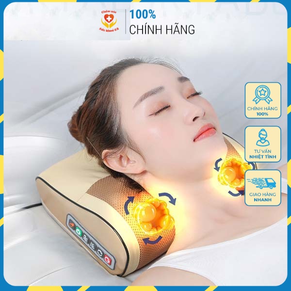 Gối Massage Hồng Ngoại Xoa Bóp Giảm Căng Thẳng 16 BI OSAKA [Hàng Chính Hãng]