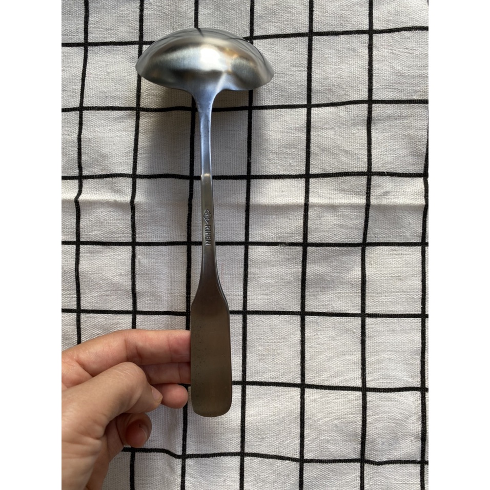 Môi Canh, Môi Múc Chè Inox Cán Dẹt KT: 20x7cm (ảnh thật)