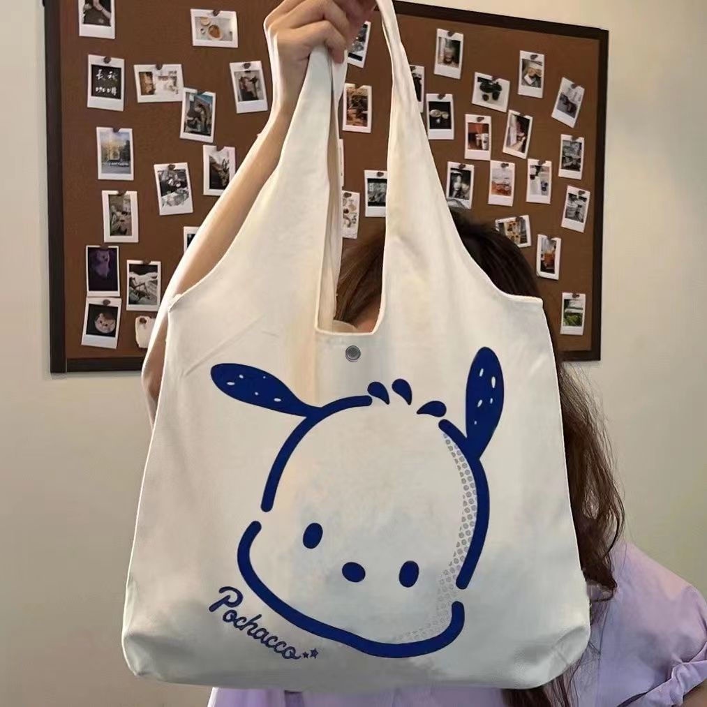 Túi Xách Canvas Cỡ Lớn Phong Cách Harajuku Dễ Thương Cho Nữtúi tote có khóa xách nữ ong chữ nhật  túi nữ vảitúi đi học túi nữcặp học sinh