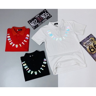 Áo thun nam cổ trụ phản quang chất liệu thun cotton 100% vải cực mát)