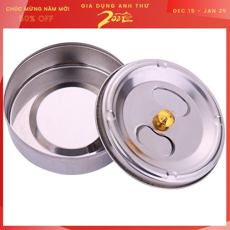 [Rẻ vô địch] Gạt tàn nắp xoay inox tiện dụng giá rẻ
