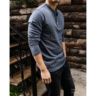 Áo thun dài tay Classic Henley THE1970 SP145