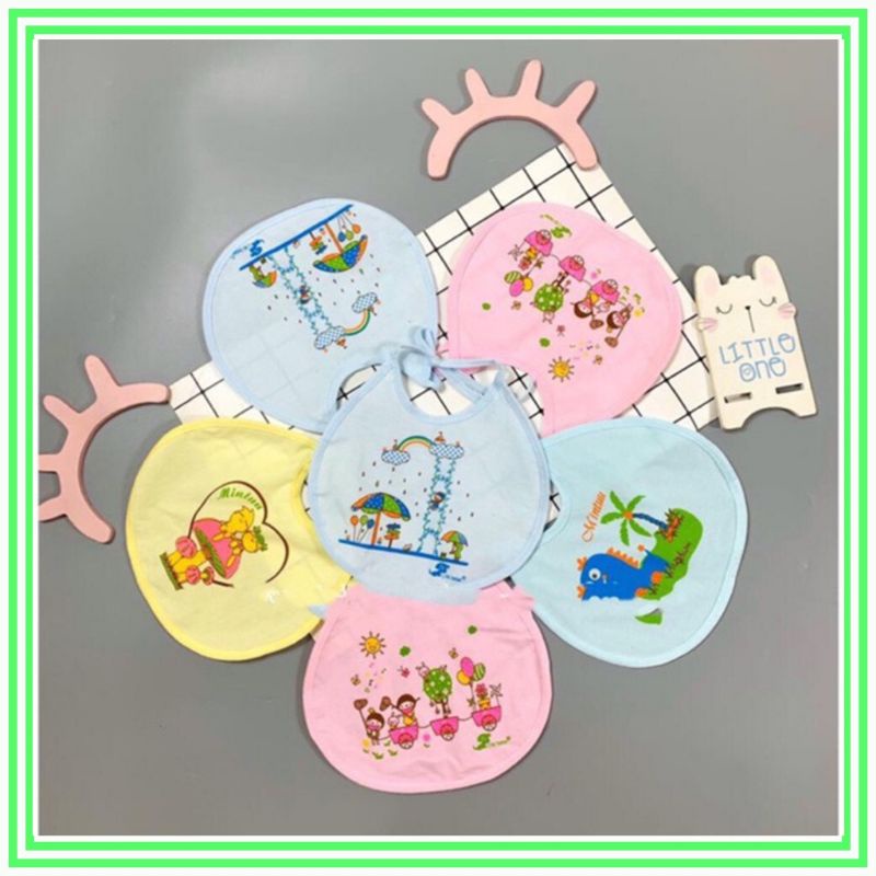 5 Chiếc Yếm Tròn Fusi Buộc Dây Sơ Sinh