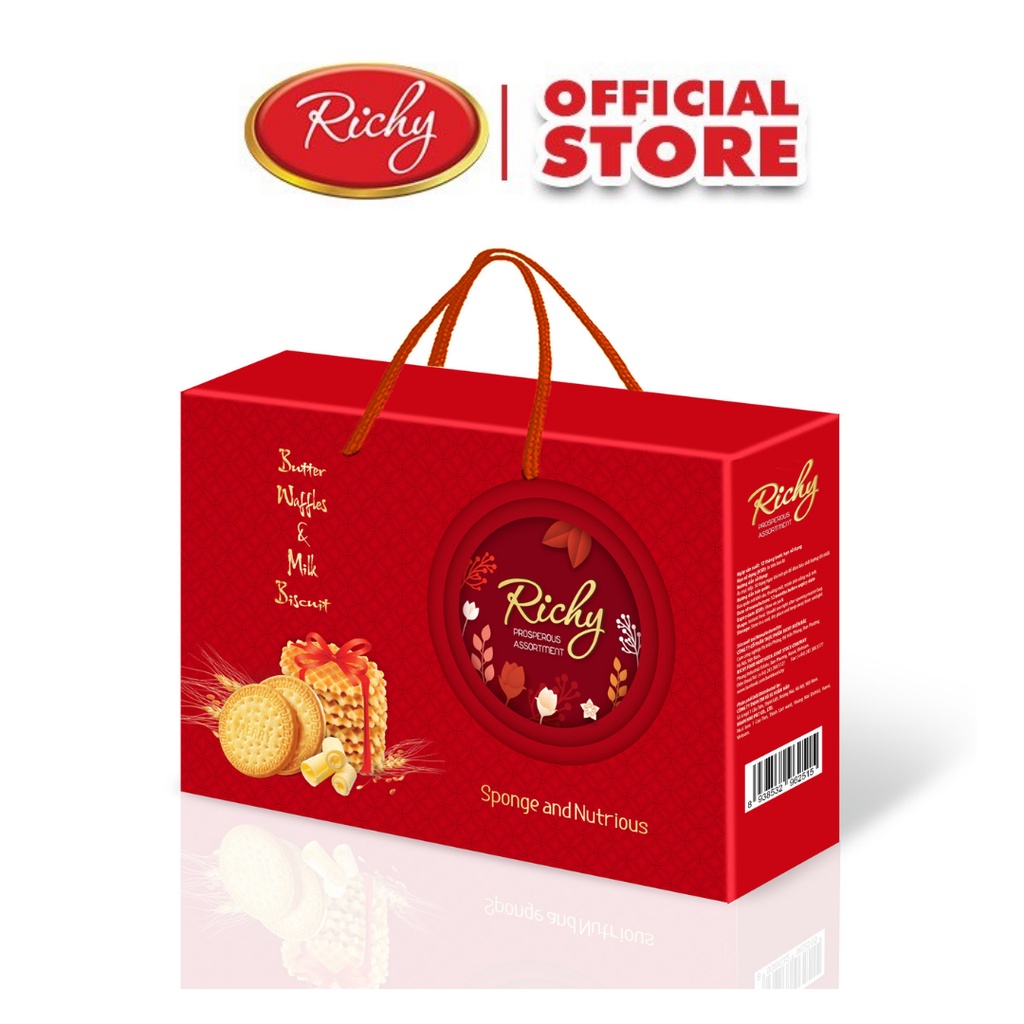 Bánh Richy thập cẩm Quai xách 366g Tết 2022