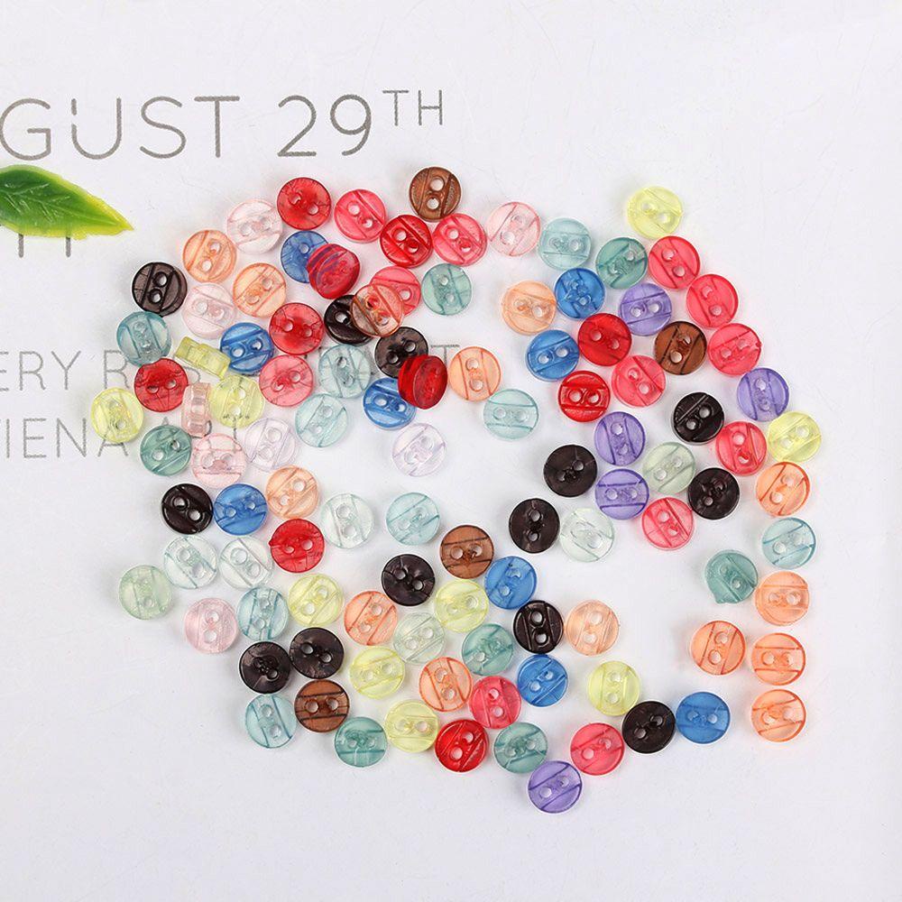Set 50 Nút Nhựa 5mm Trong Suốt Nhiều Màu Cho Búp Bê