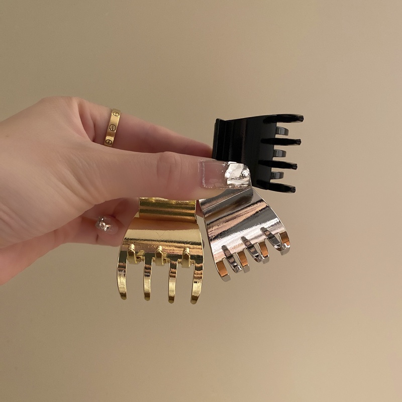 Kẹp tóc đuôi ngựa màu vàng/bạc đơn giản thời trang cho nữ