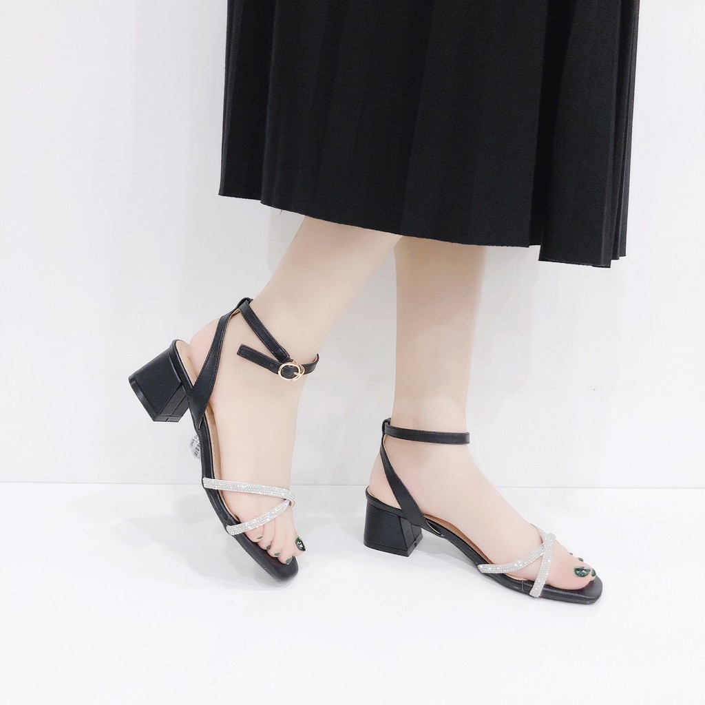 Sandal nữ đan dây chéo cao 5cm - X173