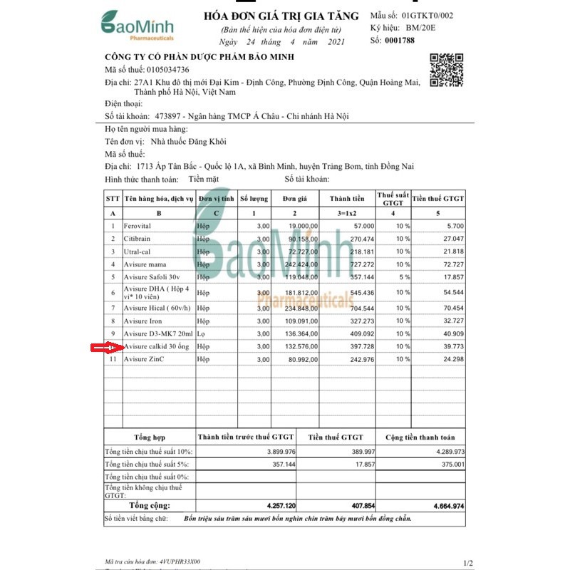 Avisure Calkid - Công thức kép Canxi, Vitamin D3, Vitamin K2 giúp tăng hấp thu canxi vào ruột và xương cho bé
