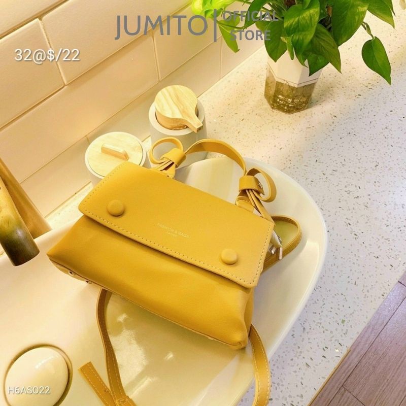 Túi xách nữ đeo chéo cầm tay khóa cúc quai thắt nơ siêu đẹp JUMITO SF392
