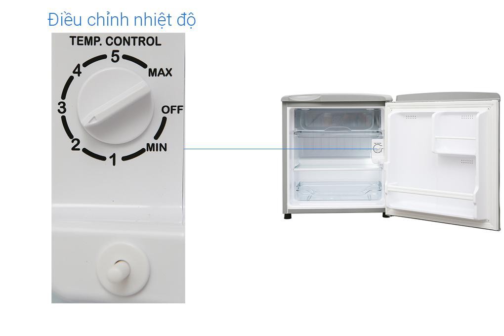 Tủ lạnh Aqua 50 lít AQR-55ER (SS)-HÀNG CHÍNH HÃNG