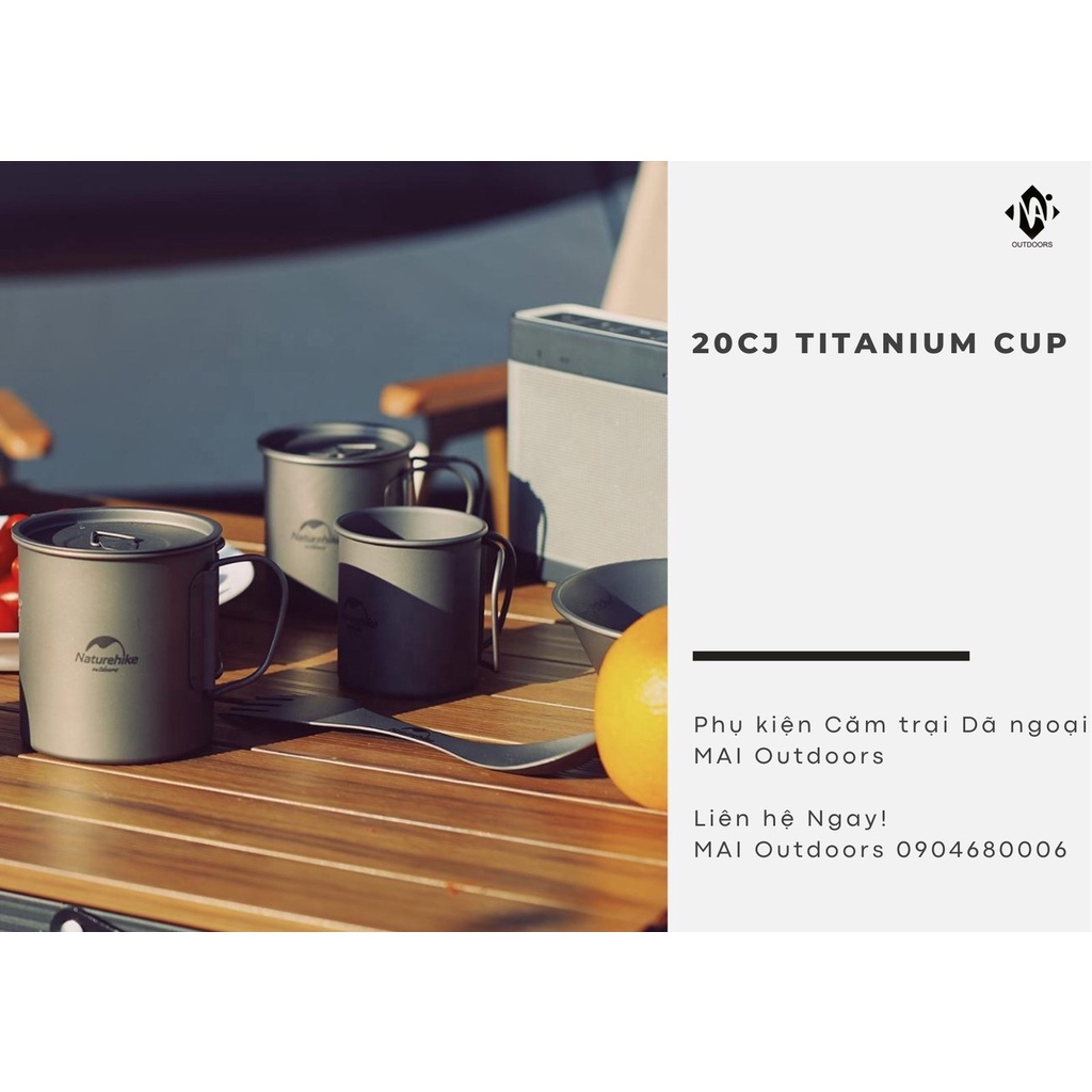 Cốc Titanium siêu nhẹ Glamping NatureHike NH20CJ005