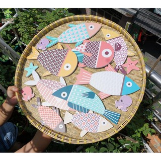 Bộ cá Decor 9 bé cá dán tường siêu đáng yêu Formex 8ly