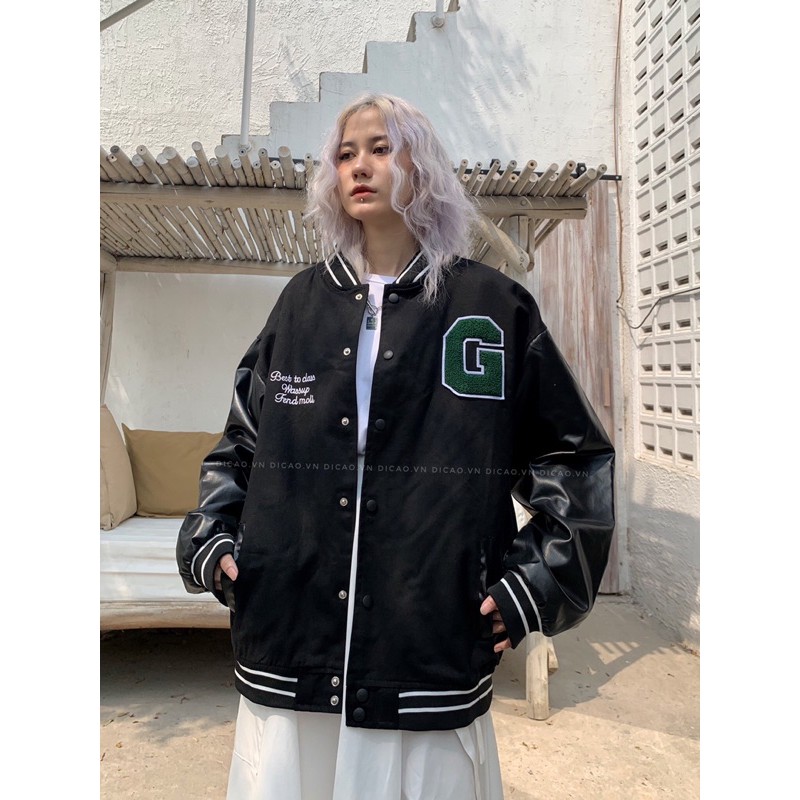 BOMBER THÊU G - TAY DA | BigBuy360 - bigbuy360.vn