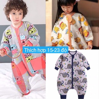 All_forkids:Bộ ngủ,túi ngủ cao cấp cho bé hay đạp chăn ngủ đêm,chất cotton mềm mại thượng hạng