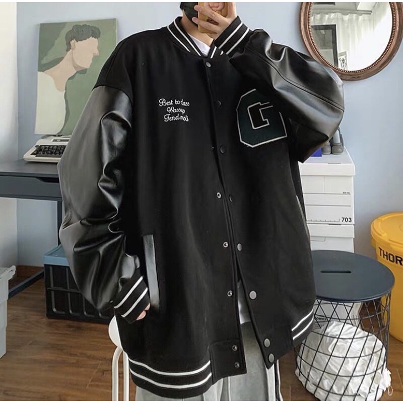 G Varsity Jacket -  Áo khoác varsity unisex hot trend