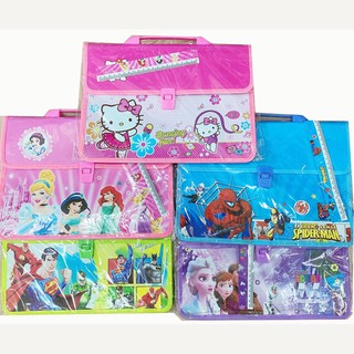 Cặp Sách Nhựa Học Thêm 2 Ngăn Cho Học Sinh siêu bền siêu cute