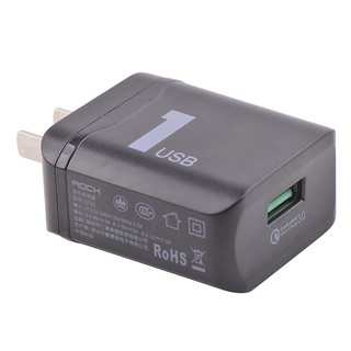 Củ sạc Rock Space T12 1A 1 cổng QC3.0 (Trắng)