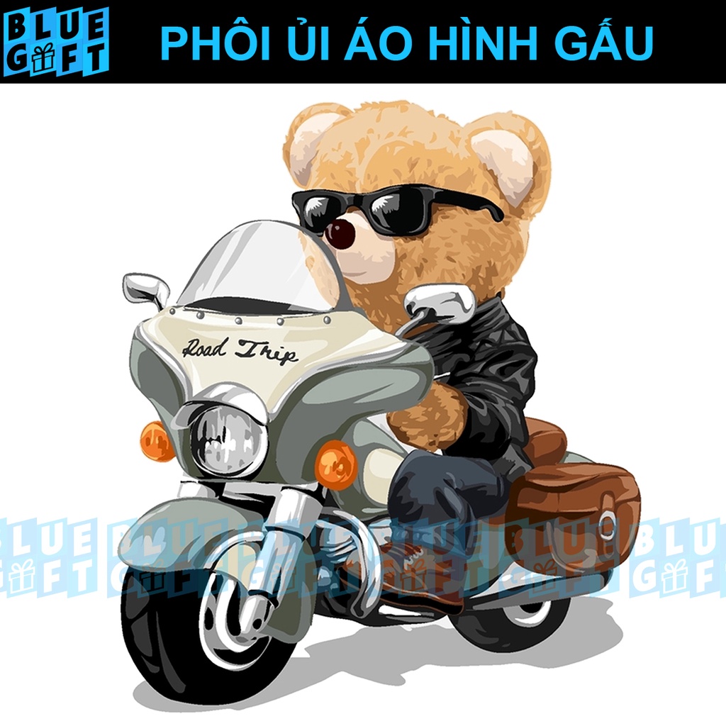 Có In Theo Yêu Cầu, Hình Ủi Gấu G1 - Blue Gift