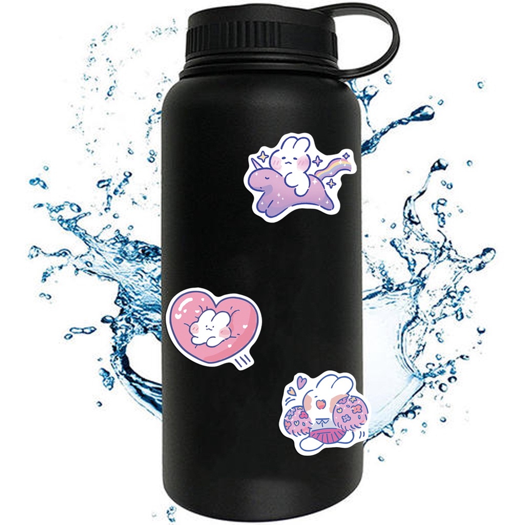 Set 50/ 25/ 10 miếng dán trang trí sổ tay hình thỏ đáng yêu