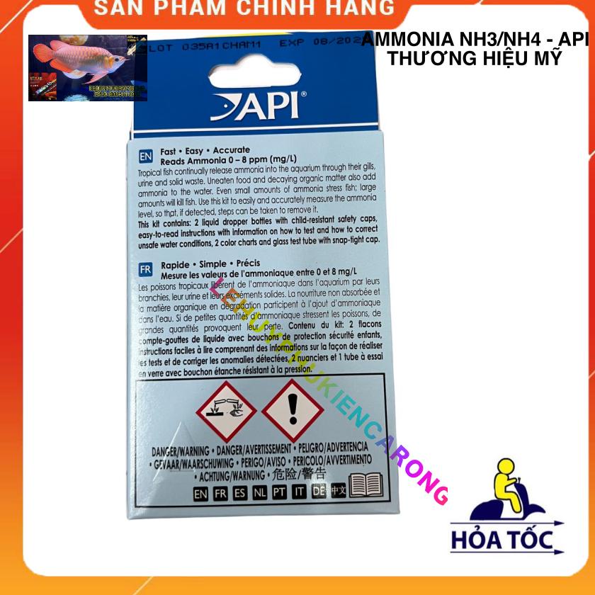 Test NH3/NH4 Cho Bể Cá Cảnh Thương Hiệu API MỸ, Sử Dụng Được 130 Lần Test