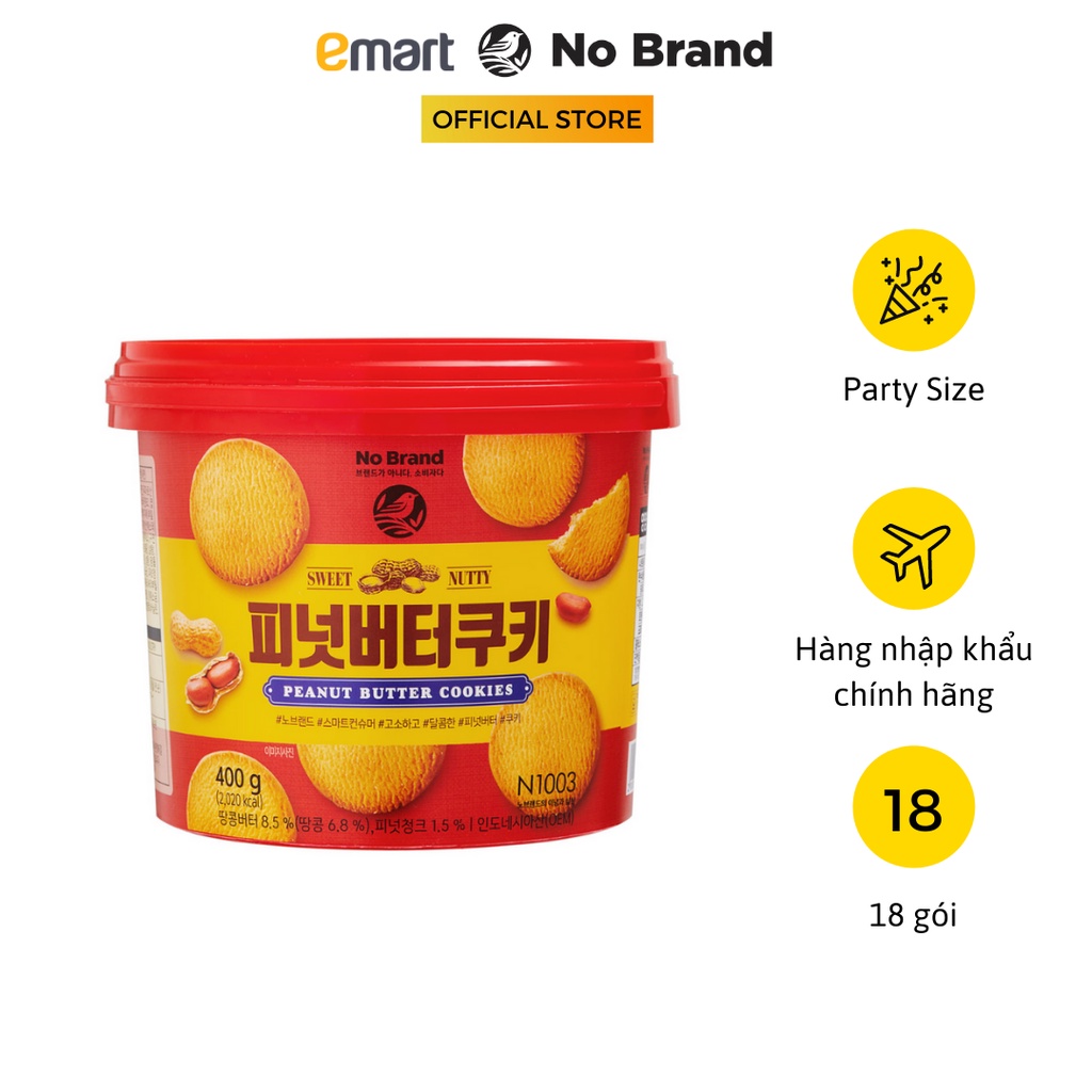 Bánh Quy Xô Vị Bơ Đậu Phộng No Brand 400g - Emart VN