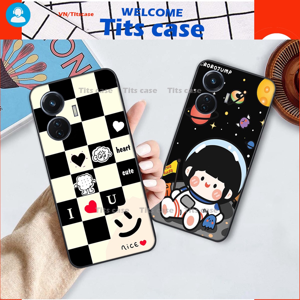 Ốp lưng Vivo Y55 2022 in hình bò sữa, gấu be@r, cute cực  ĐỈNH -  cực CHẤT-  cực COOL