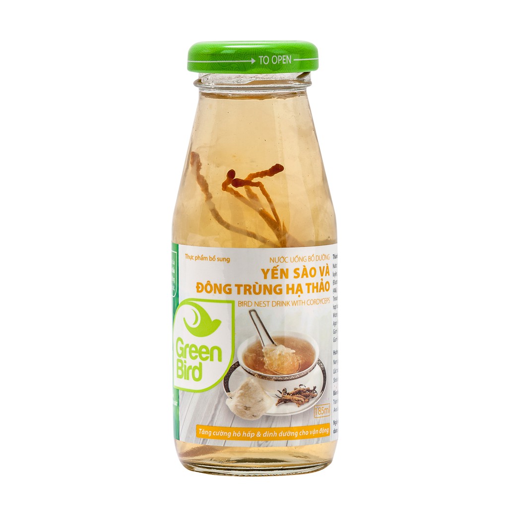 Lốc Nước Yến Sào và Đông Trùng Hạ Thảo - NUTRINEST - 6 chai x 185ml