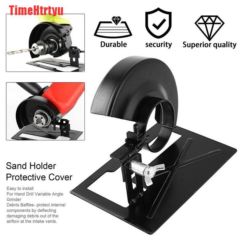 TimeHtrtyu Angle Grinder Cutting Machine Cutting Bracket Sand Stand Base + Protective Cover
