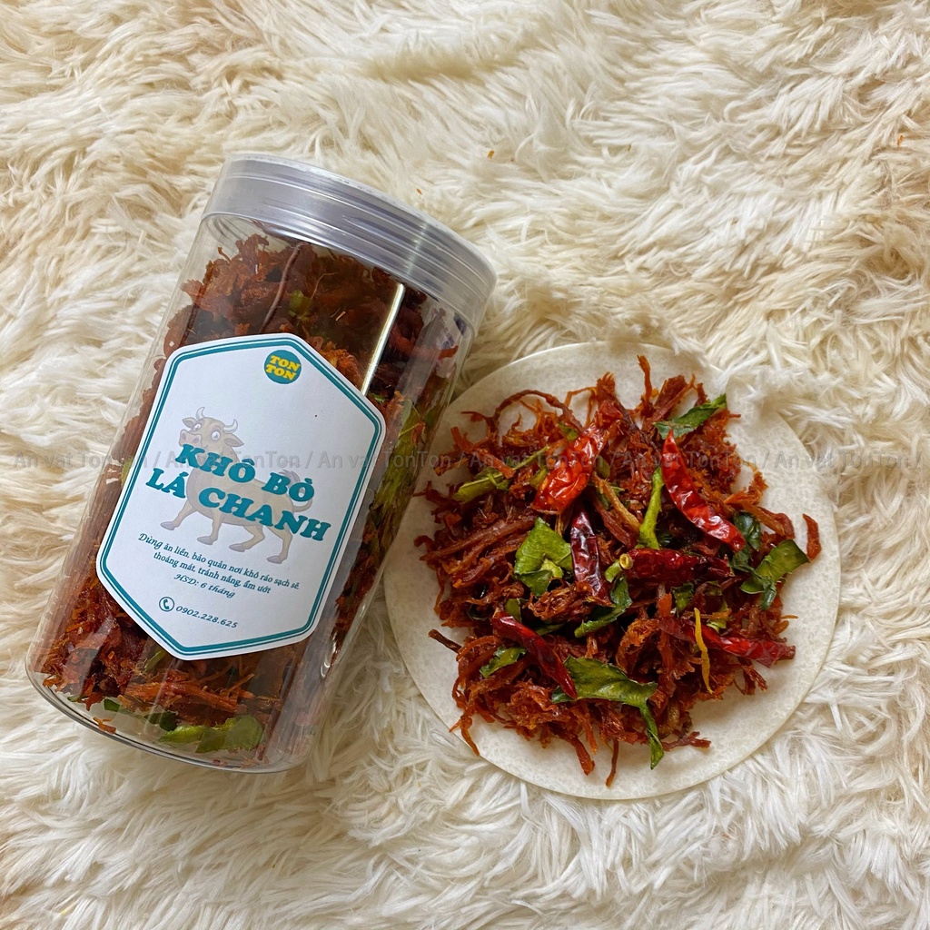 Khô bò bá chanh xé sợi thơm ngon 200g | TonTon đồ ăn vặt Hà Nội | BigBuy360 - bigbuy360.vn