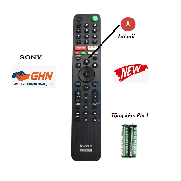 Điều khiển tivi Sony giọng nói RMF-TX500Phàng Tốt, Tặng kèm pin !