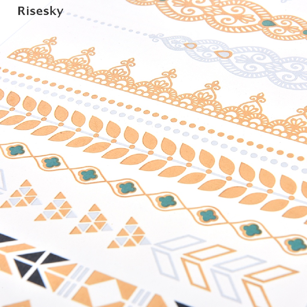 1 Miếng Dán Hình Xăm Màu Vàng Gợi Cảm Chống Thấm Nước Dễ Thương