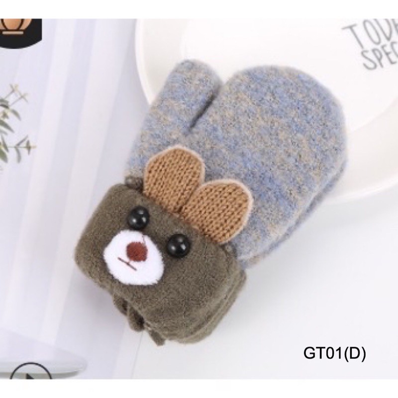 Găng tay gấu cho bé 0-3 tuổi có quai đeo GT01