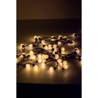Đèn LED dây trang trí bóng tròn bi nhỏ 7m - 36 quả bóng trắng bi trắng D15 nhựa cao cấp đẹp _ Điện gia dụng Hoàng Kim