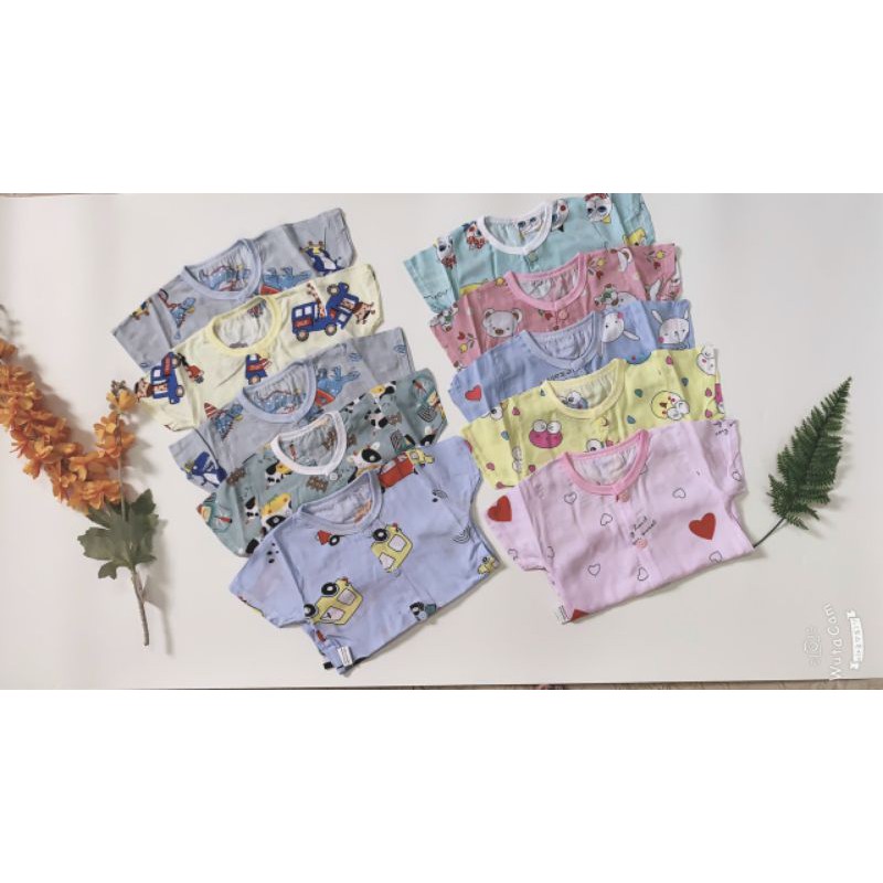 Áo Cộc Vải Lanh Mềm Mát Mùa Hè Cho Bé Trai, Bé Gái 3-10kg