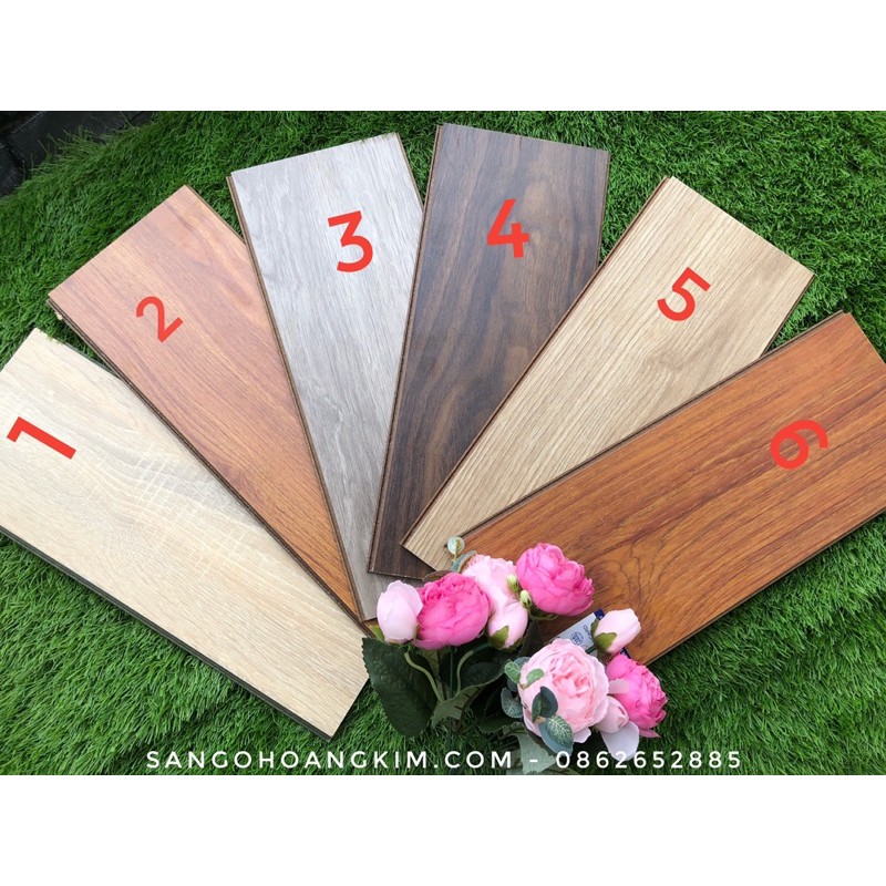 Sàn gỗ công nghiệp - Dày 8mm - Kt 1221mm x 146mm - 6 tấm được 1m2