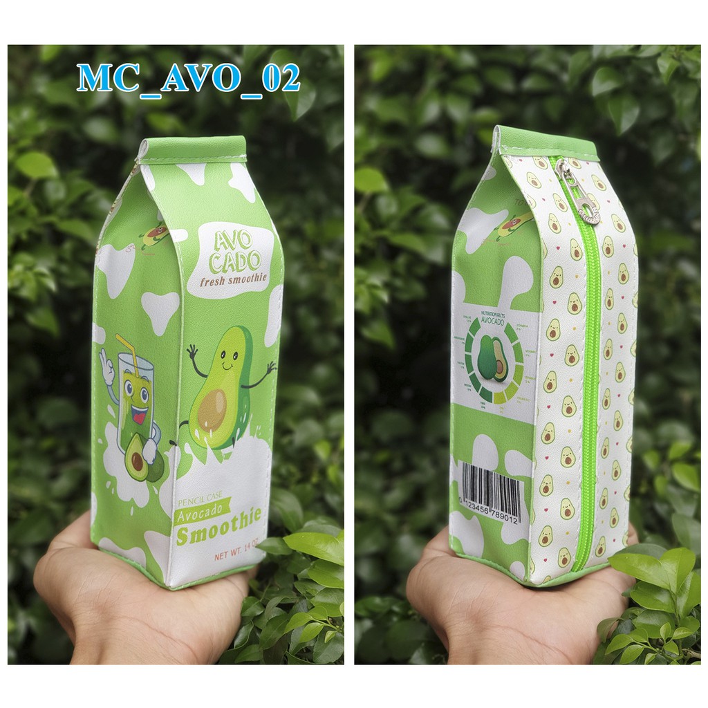 Bóp viết hộp sữa trái bơ