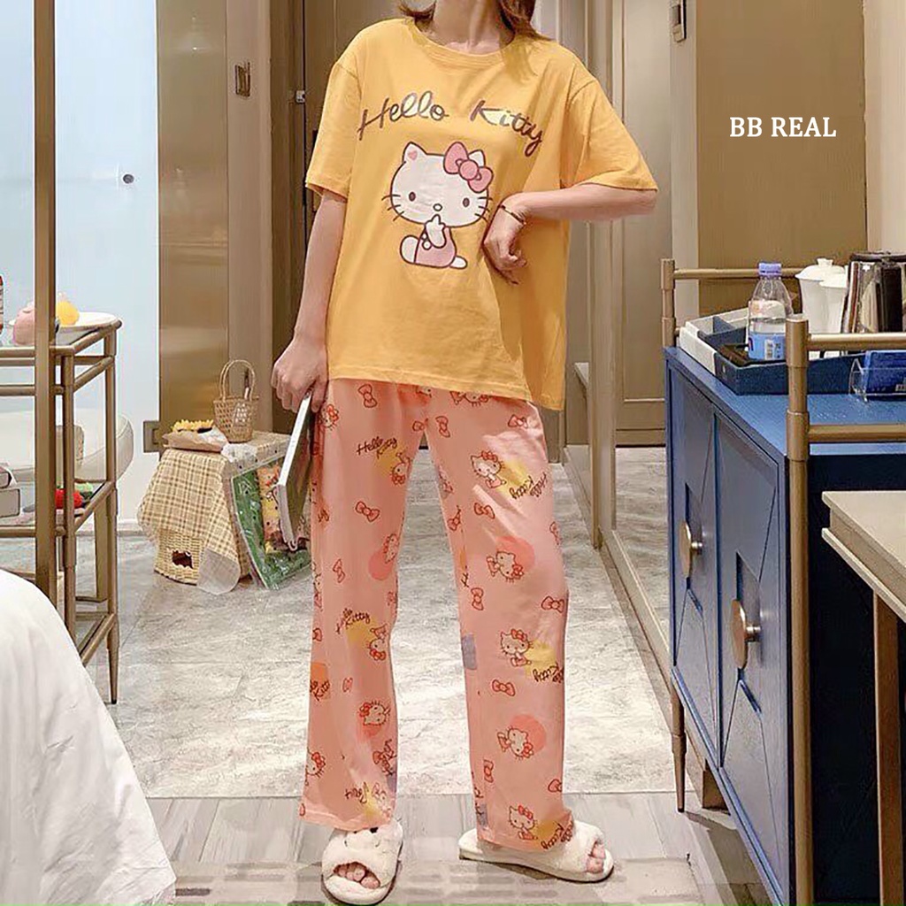 Đồ Bộ Mặc ở Nhà Bộ Đồ Ngủ Nữ Quần Dài Pijama Thun Lạnh Đẹp [CODE 33-36] Freesize Từ 45-60Kg - BB REAL | BigBuy360 - bigbuy360.vn