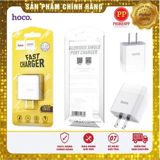 Cốc sạc, củ sạc nhanh hoco c72 2.1a - ic 1 cổng , bộ mạch ic chống quá tải, nhựa chống cháy