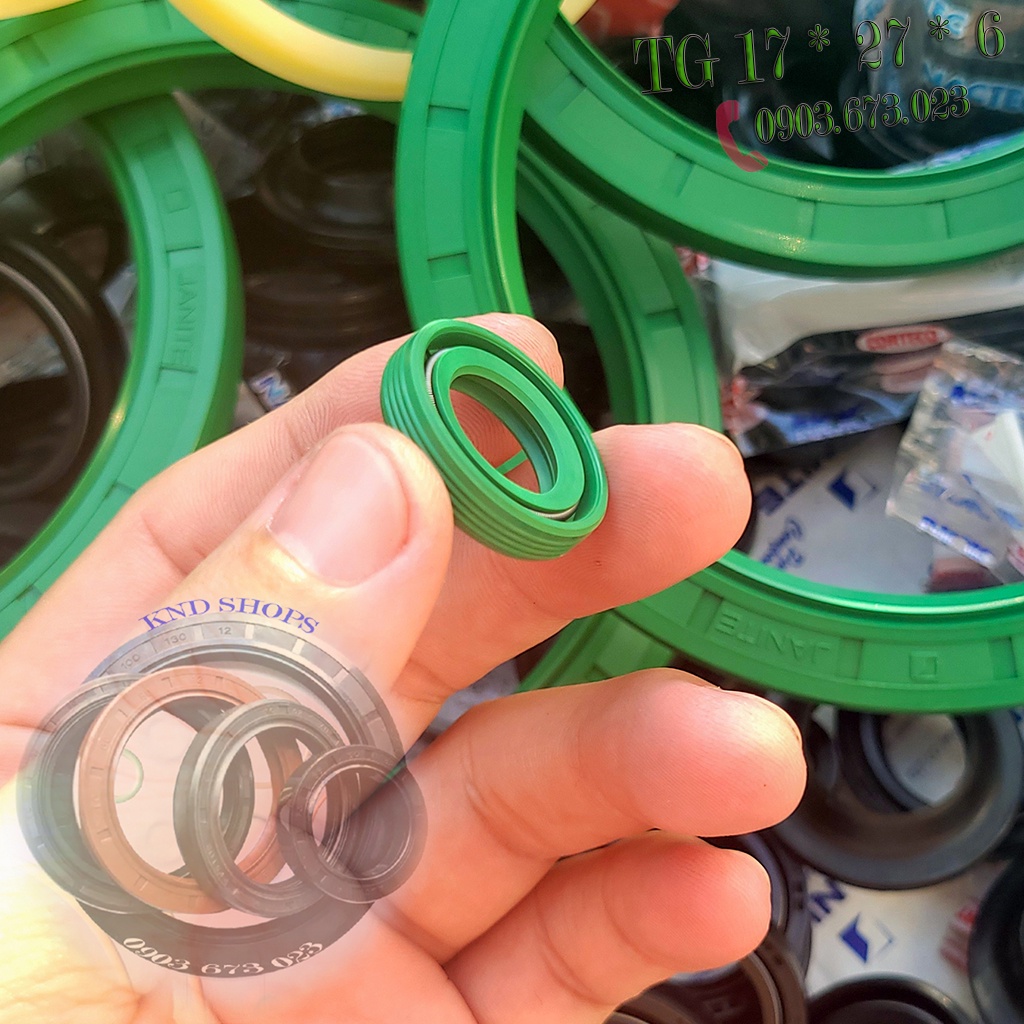 Phốt cao su chặn dầu  trục cơ máy rửa xe mini TG 17*27*6 , phụ tùng xe máy và máy bơm nước | KND Shops