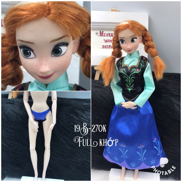 Búp bê công chúa Disney chính hãng. Búp bê công chúa Disney chính hãng Full khớp. Mã Disney19