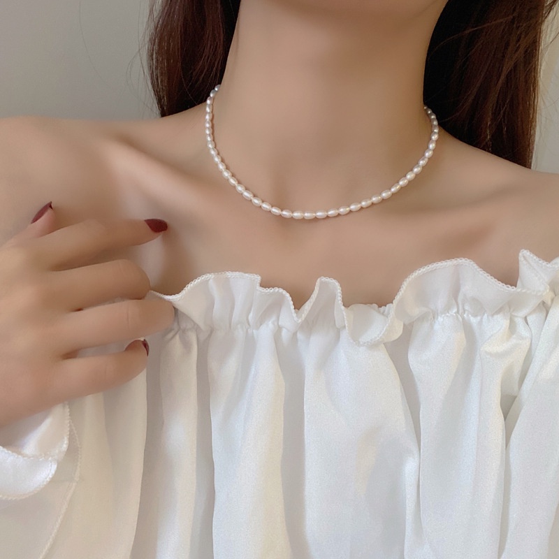 Vòng Cổ choker Đính Ngọc Trai Thời Trang Dành Cho Nữ