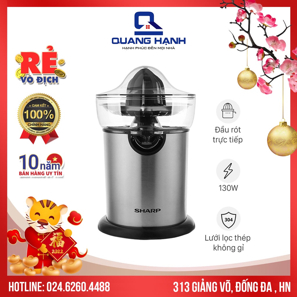 Máy Vắt Cam Sharp EJ-J130-ST 130W [Hàng chính hãng]