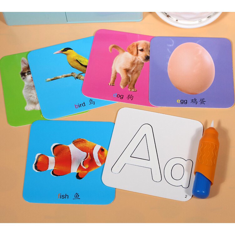 Thẻ tô sắc màu cho bé ✍️✍️✍️ từ 0-5 tuổi bao gồm 1 bút + 40 thẻ khác nhau tái sử dụng được khi mực khô