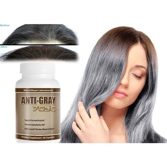 Viên Hỗ Cải Thiện Tóc Bạc Sớm Anti-Gray Hair 7050 Hộp 60 Viên