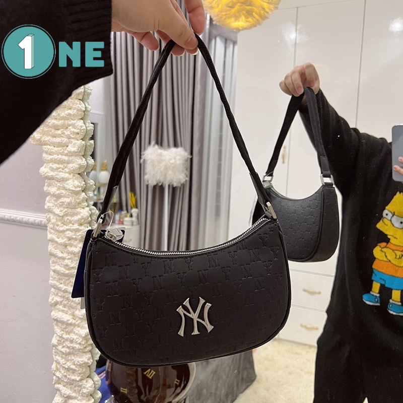 ( Chuẩn Hãng ) Túi Kẹp Nách Túi Xách MLB NY Monogram Embossed Hobo Bag New York Yankees Full Tag Mac