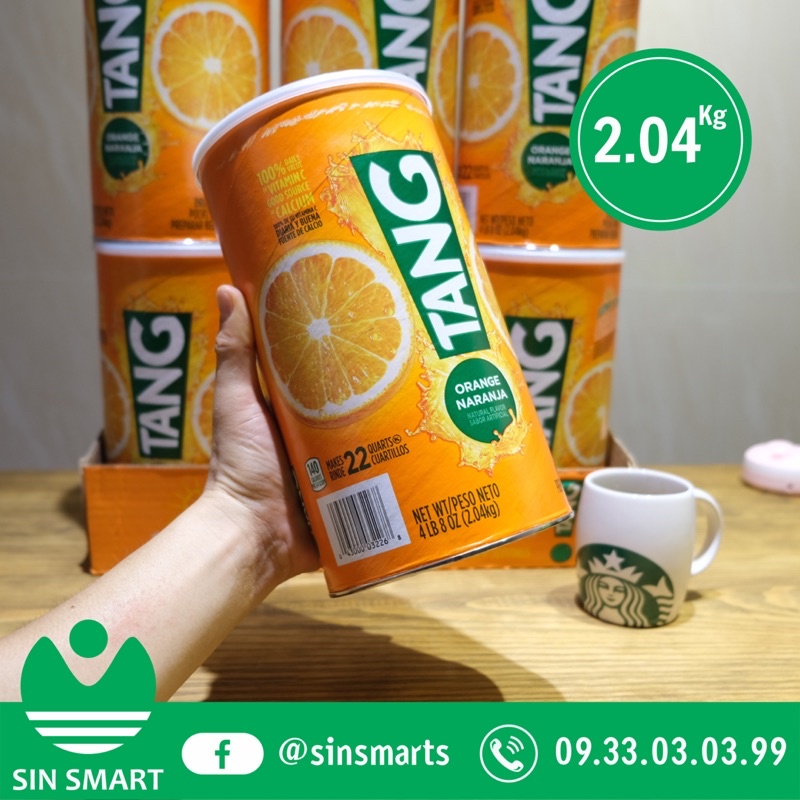[Date Xa] Bột pha nước cam Tang 2.04kg Mỹ, thơm ngon, giàu vitamin C, tăng sức đề kháng